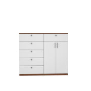 Jardin Chest of drawer | Walnut and Frosty White