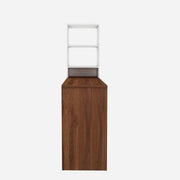 Ebony Study Table | Frosty White and Walnut
