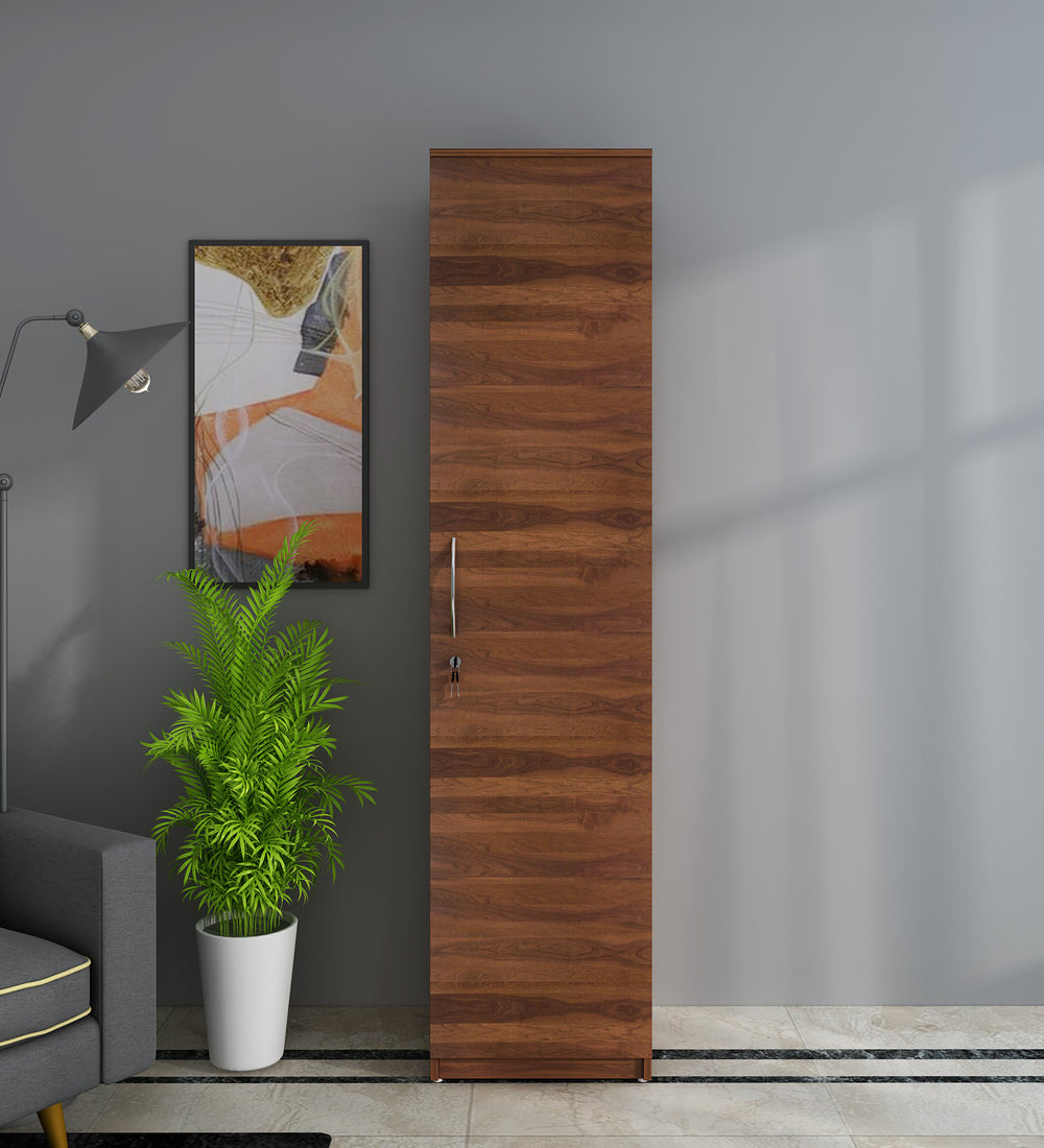 Quinn Single Door Wardrobe | Walnut