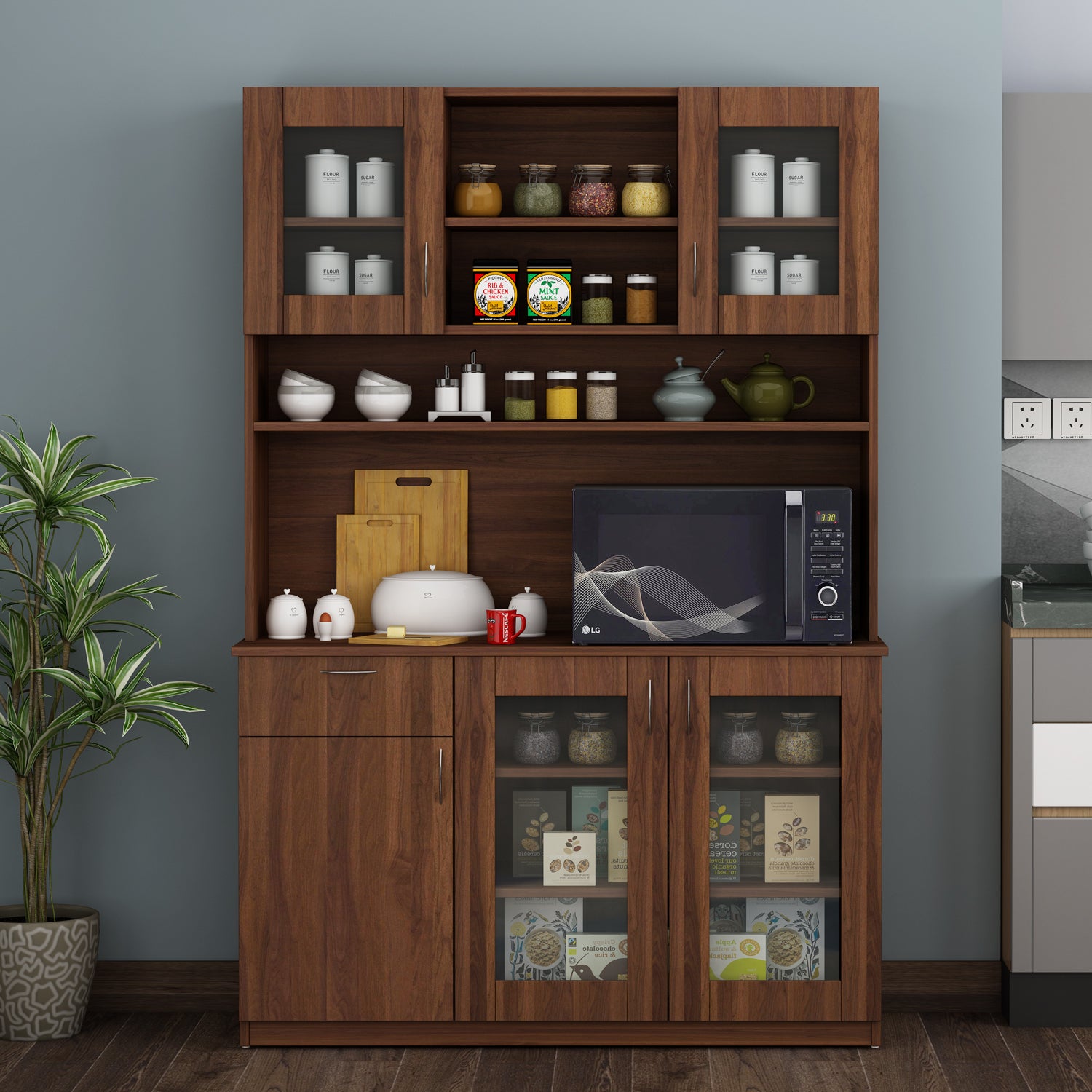 Alora Crockery Unit Walnut