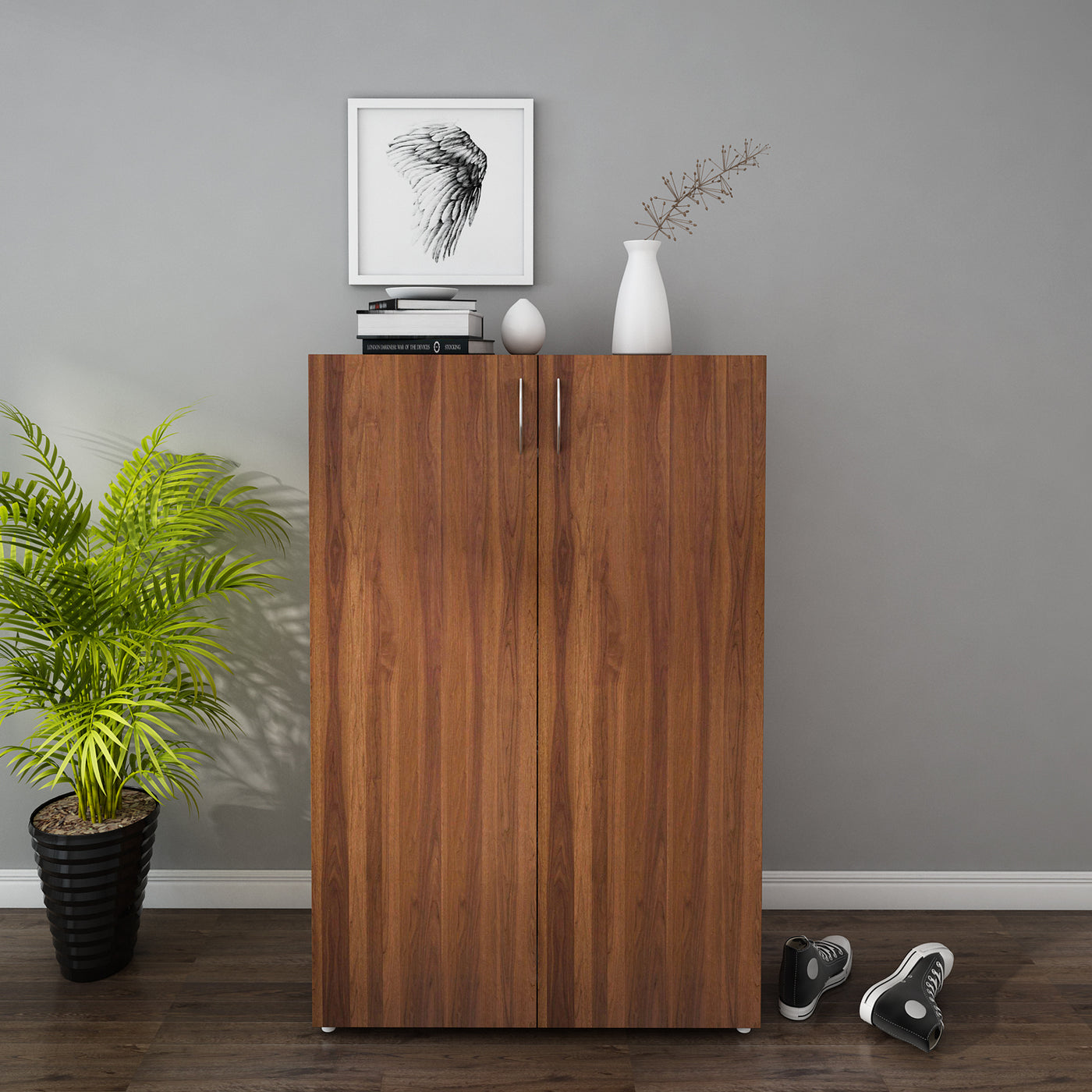 Sole Tall Shoe Rack | Walnut