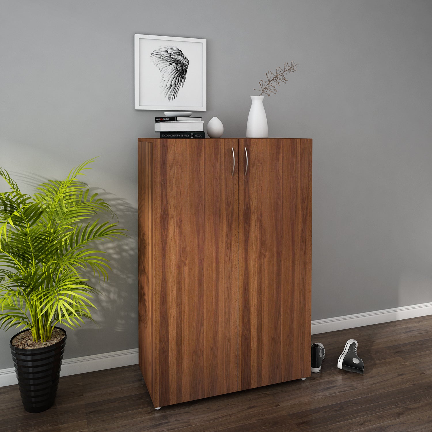 Sole Tall Shoe Rack | Walnut
