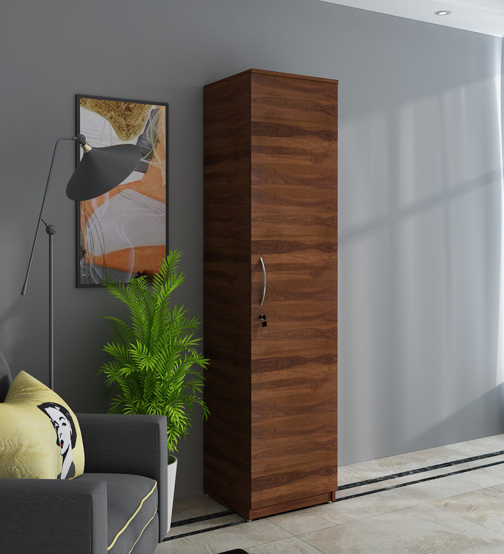 Quinn Single Door Wardrobe | Walnut