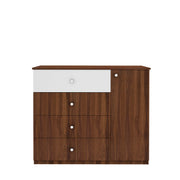 Boaz Chest of Drawers | Walnut and Frosty White