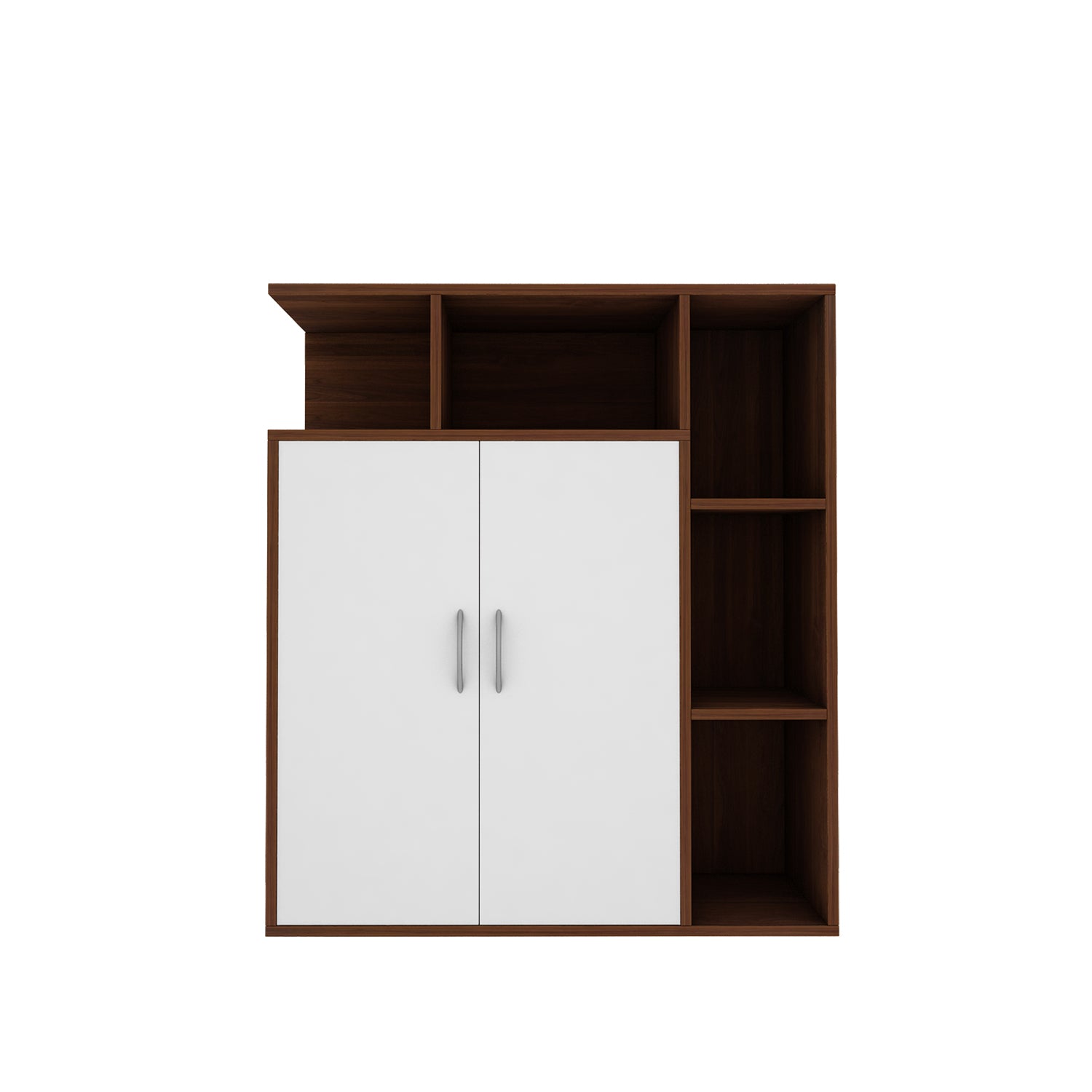 Nevera Shoe Cabinet | Walnut and Frosty White