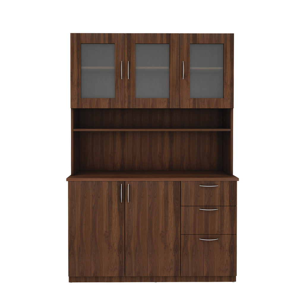 Modish Crockery Unit Three Door | Walnut