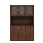 Modish Crockery Unit Three Door | Walnut