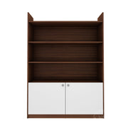 Blane Bookcase | Walnut and Frosty White
