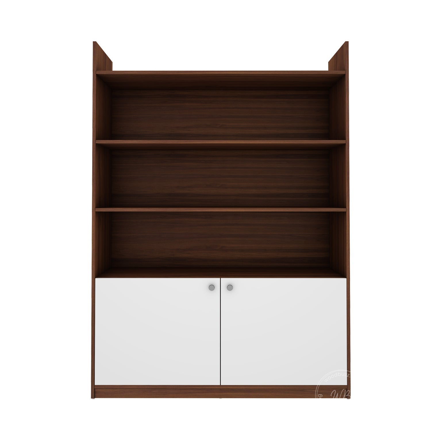 Blane Bookcase | Walnut and Frosty White