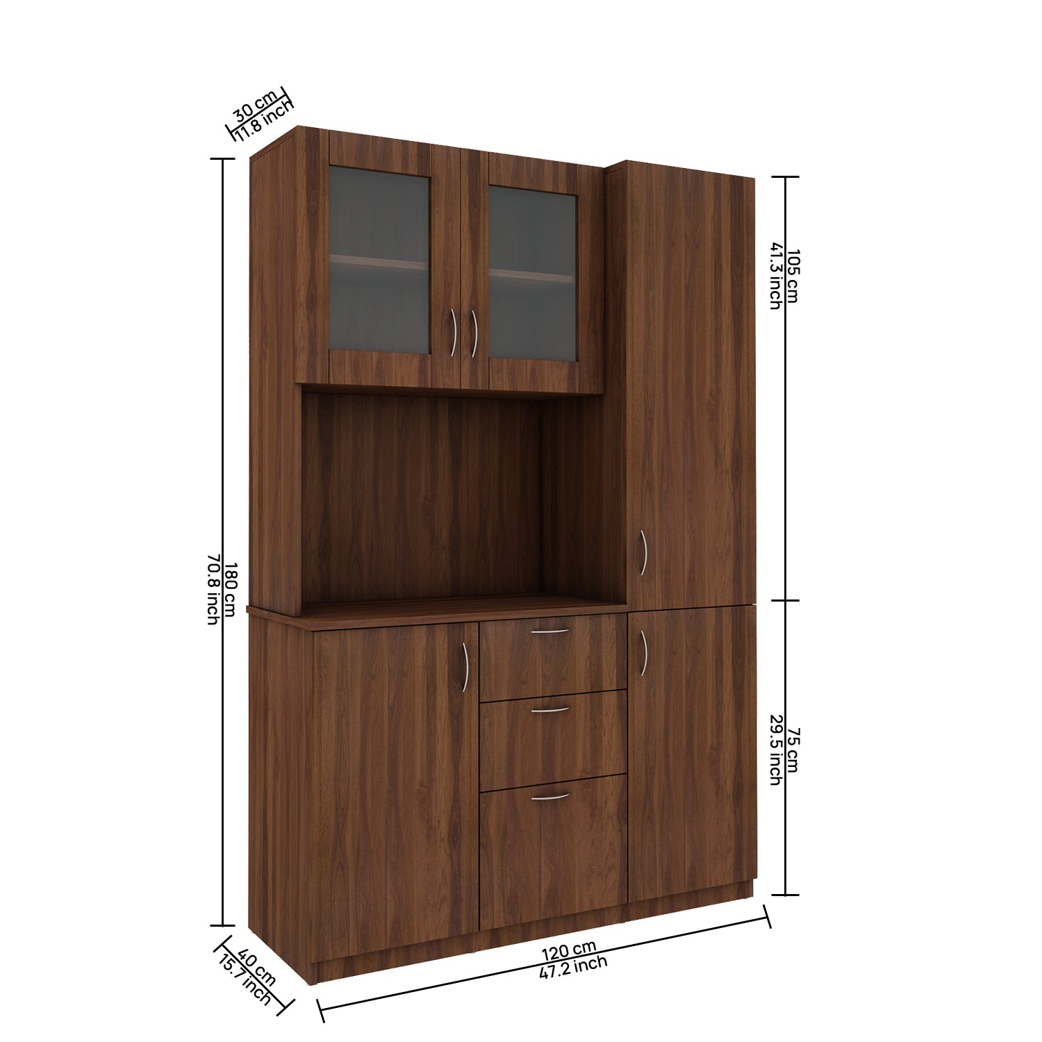 Divine Crockery Unit | Walnut