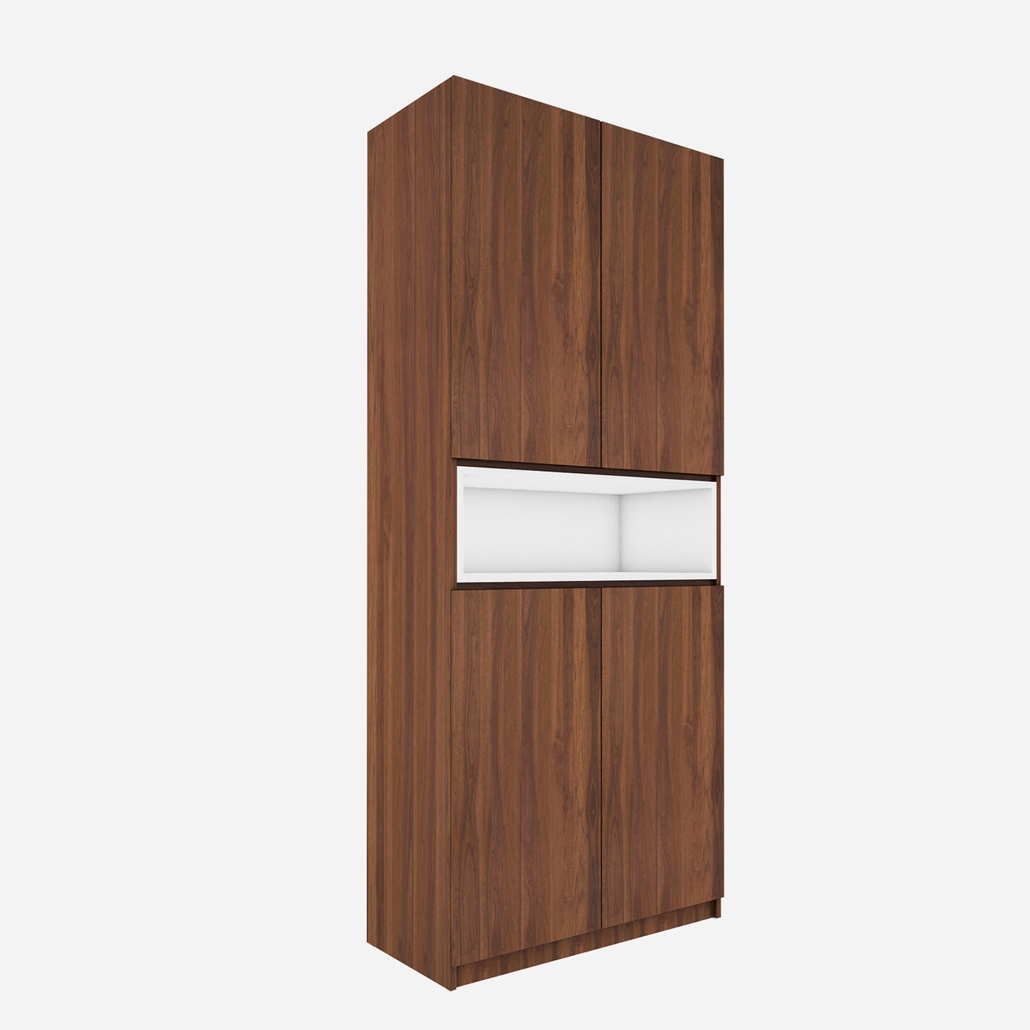 Natron Shoe Cabinet | Walnut and Frosty White