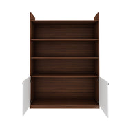Blane Bookcase | Walnut and Frosty White