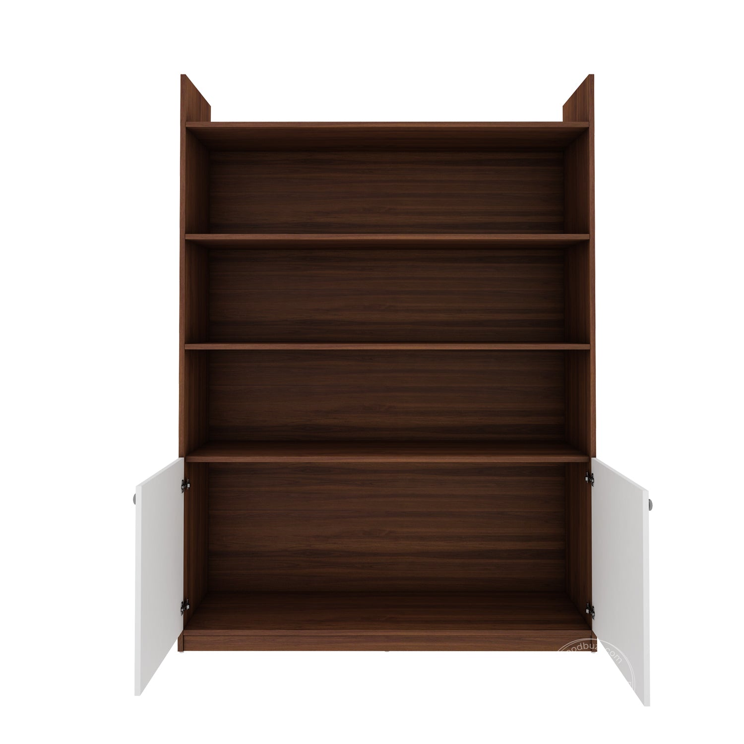 Blane Bookcase | Walnut and Frosty White