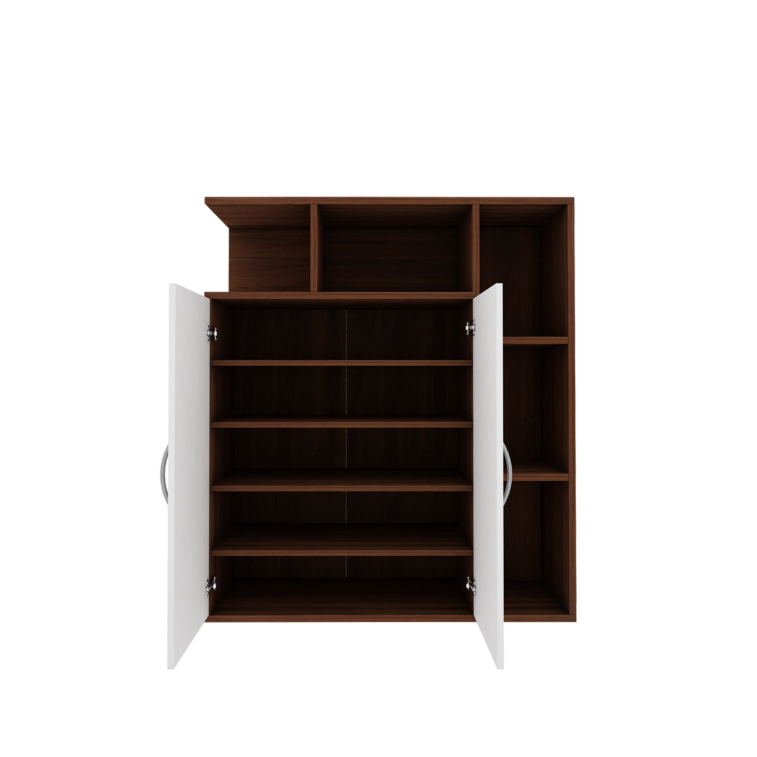 Nevera Shoe Cabinet | Walnut and Frosty White