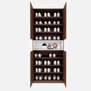 Natron Shoe Cabinet | Walnut and Frosty White