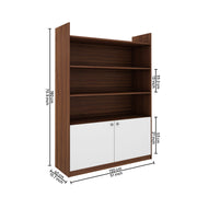 Blane Bookcase | Walnut and Frosty White