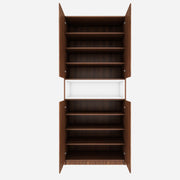 Natron Shoe Cabinet | Walnut and Frosty White