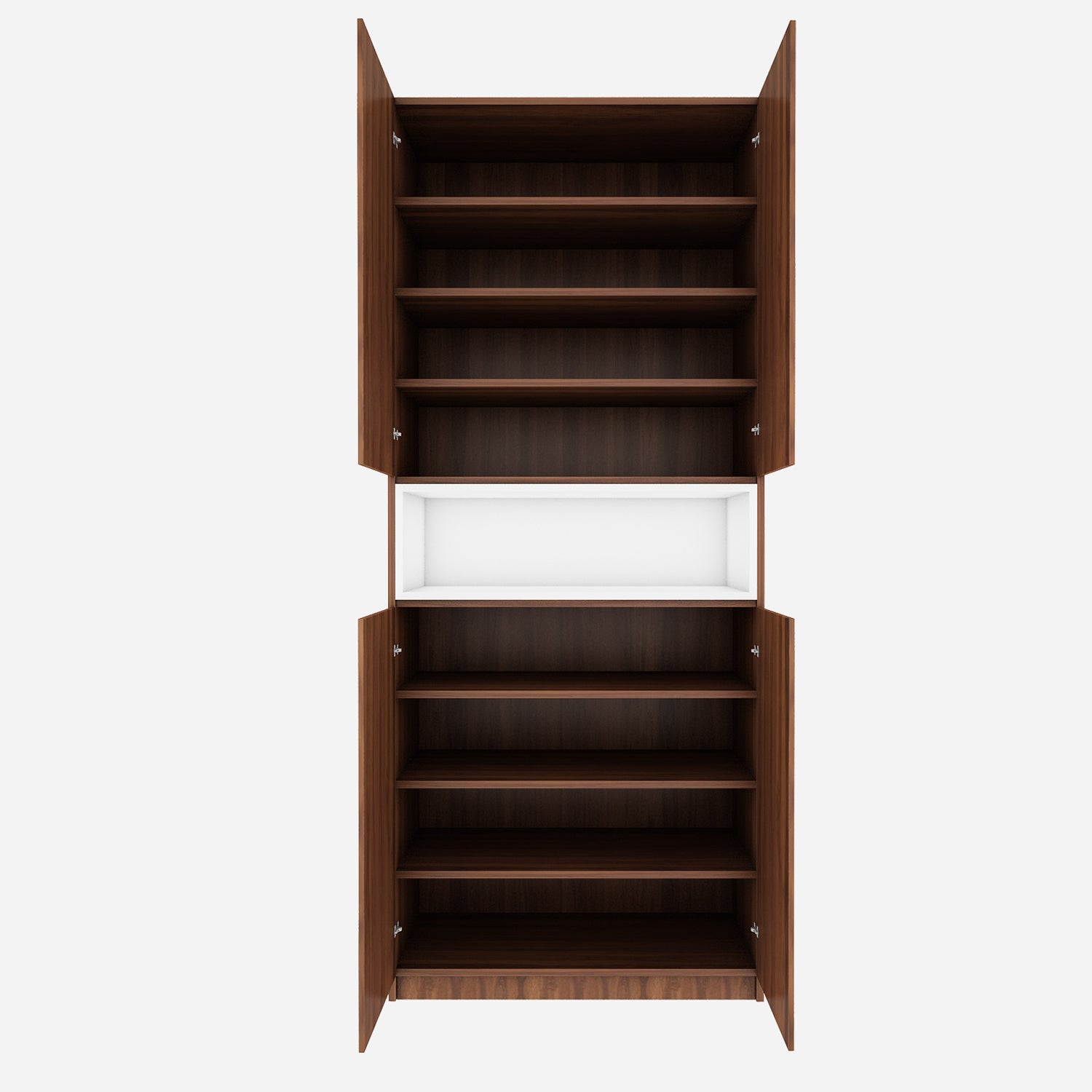 Natron Shoe Cabinet | Walnut and Frosty White
