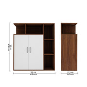 Nevera Shoe Cabinet | Walnut and Frosty White