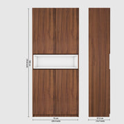 Natron Shoe Cabinet | Walnut and Frosty White