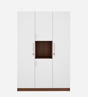 Castle 4 Door Wardrobe- Walnut & Frosty White