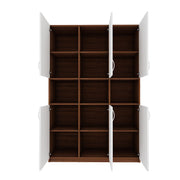 Harmony Crockery Unit | Walnut and Frosty White