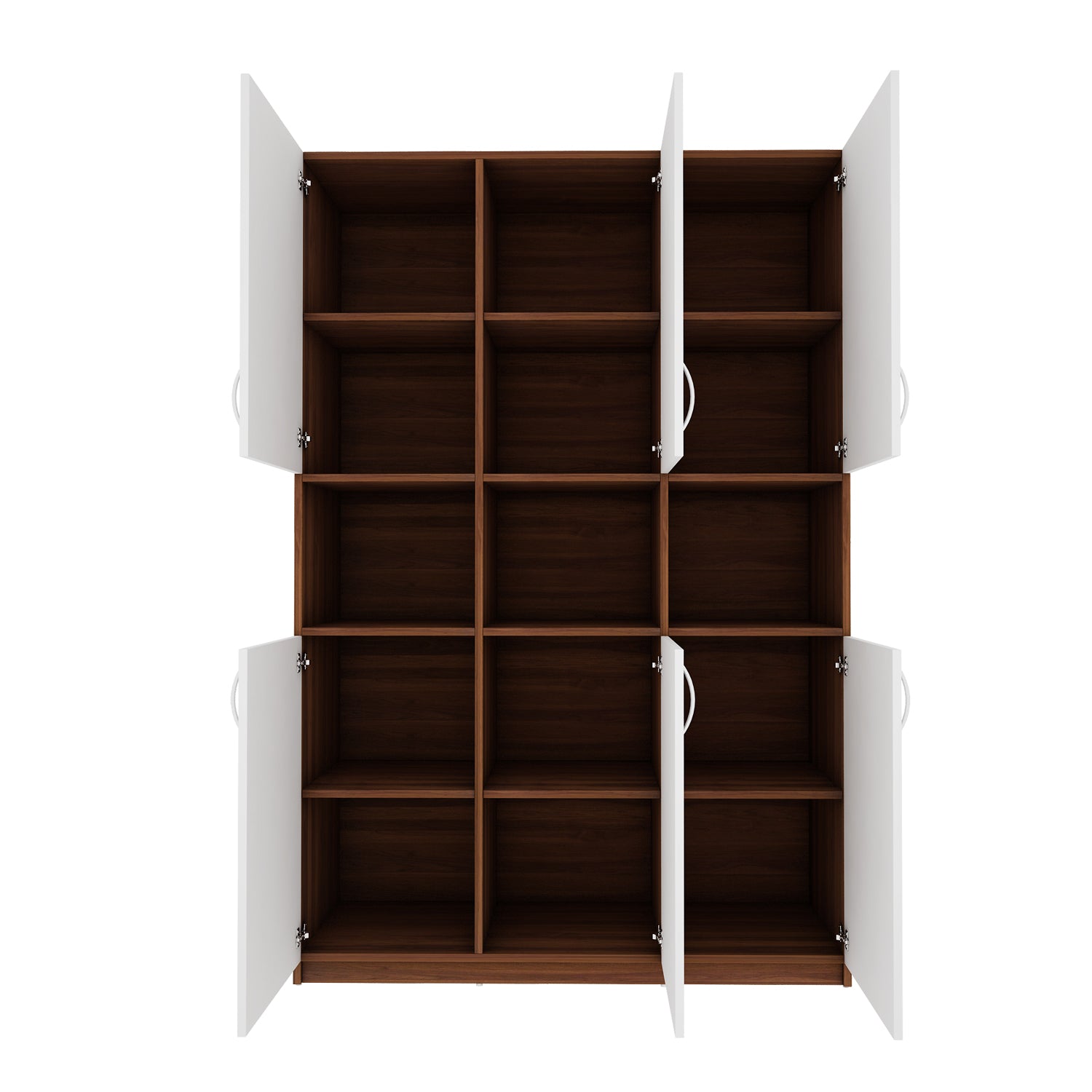 Harmony Crockery Unit | Walnut and Frosty White