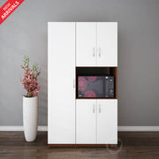 Savory Crockery unit | Frosty White and Walnut