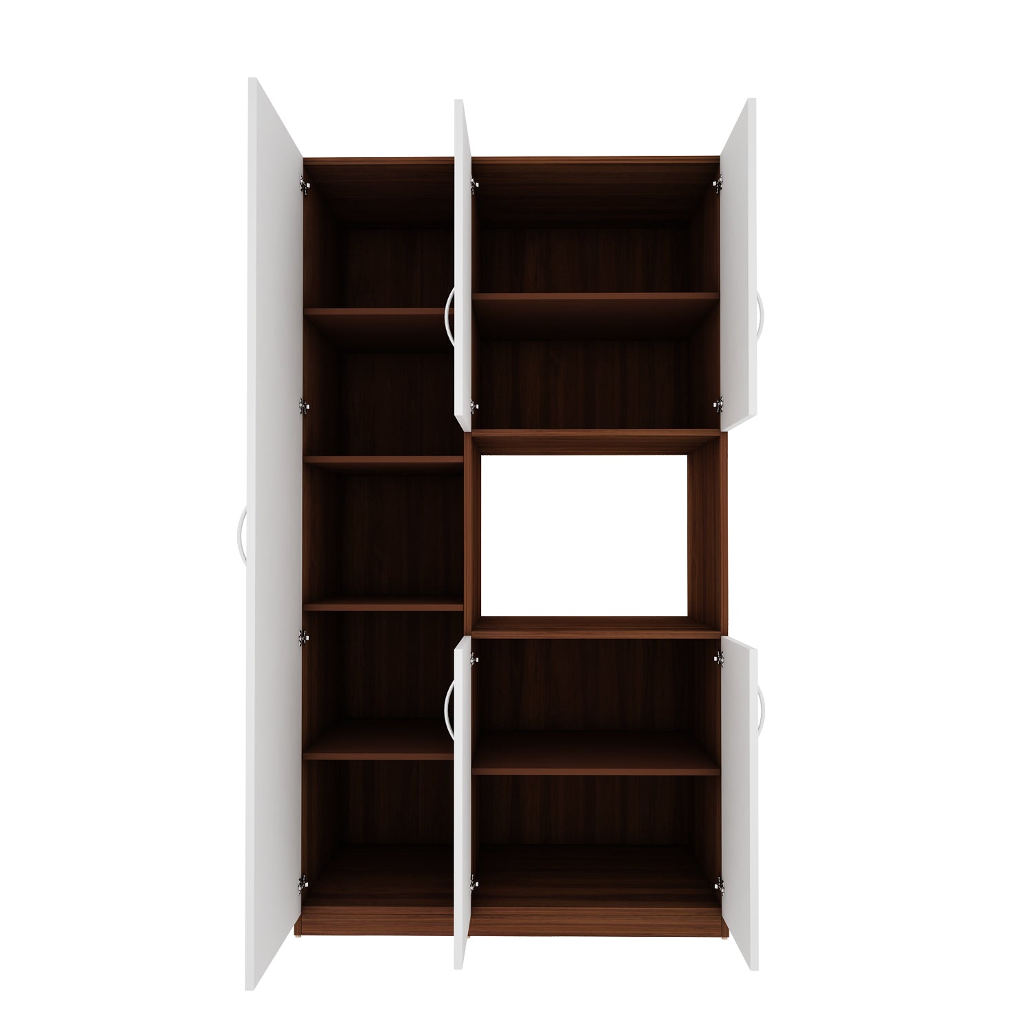 Savory Crockery unit | Frosty White and Walnut