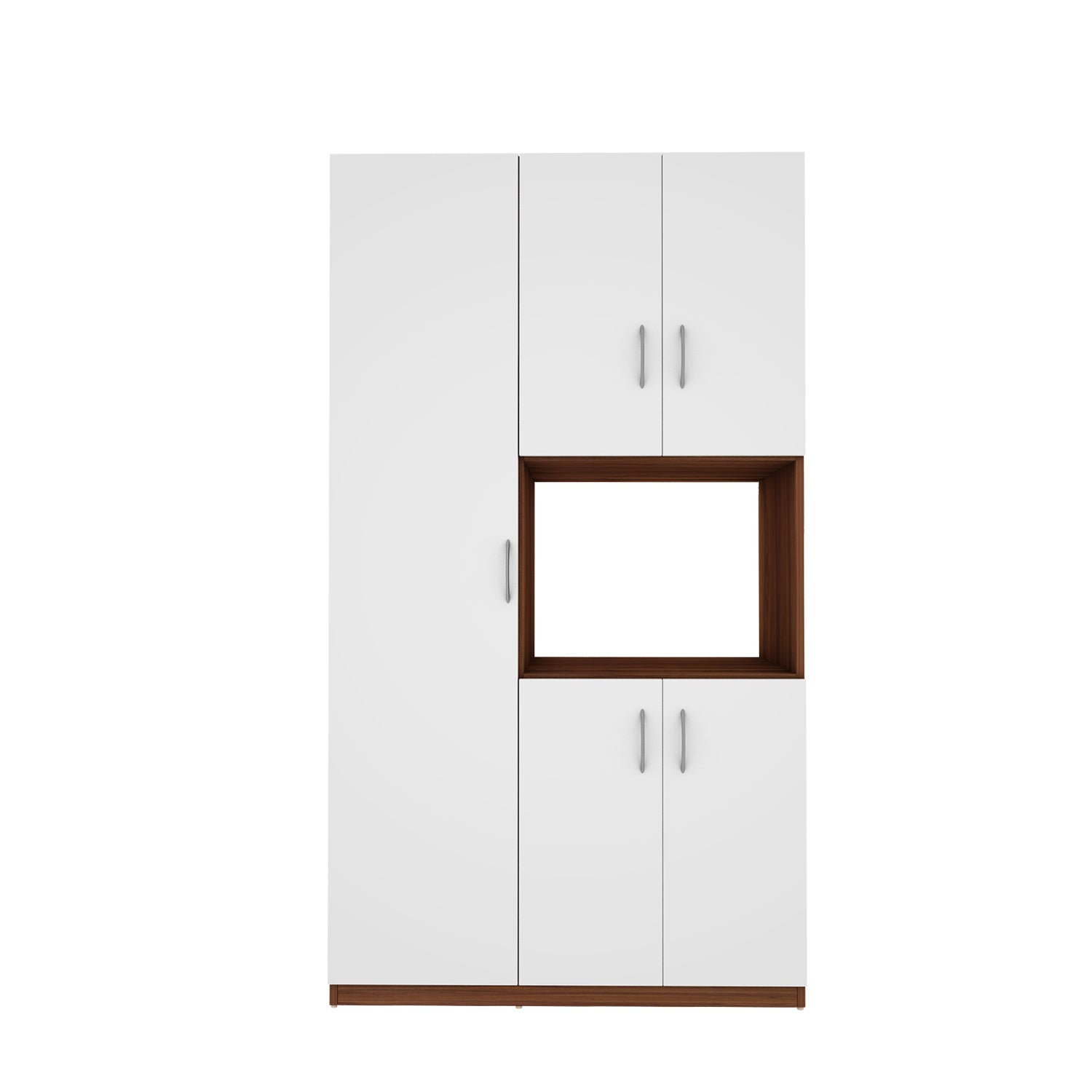 Savory Crockery unit | Frosty White and Walnut