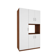 Savory Crockery unit | Frosty White and Walnut