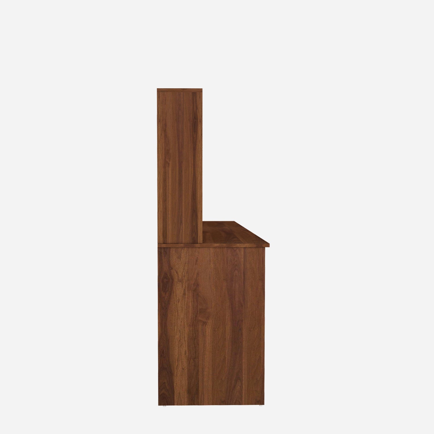 Natsu Twin Home Office Table | Walnut and Frosty White