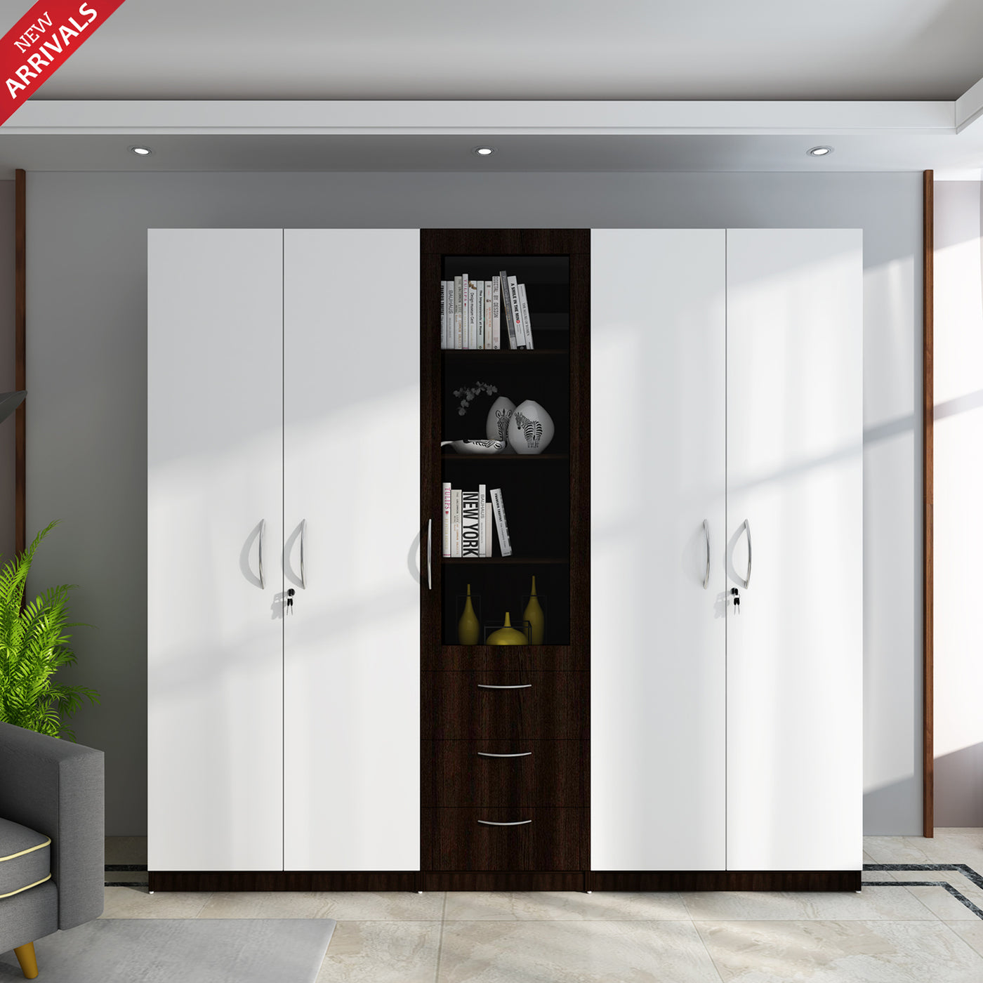 TomeTrove Wardrobe cum Bookcase