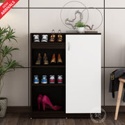 Maple Shoe Rack | Wenge and Frosty White