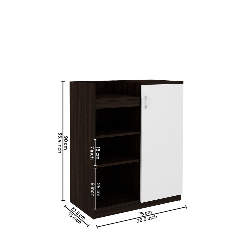 Maple Shoe Rack | Wenge and Frosty White