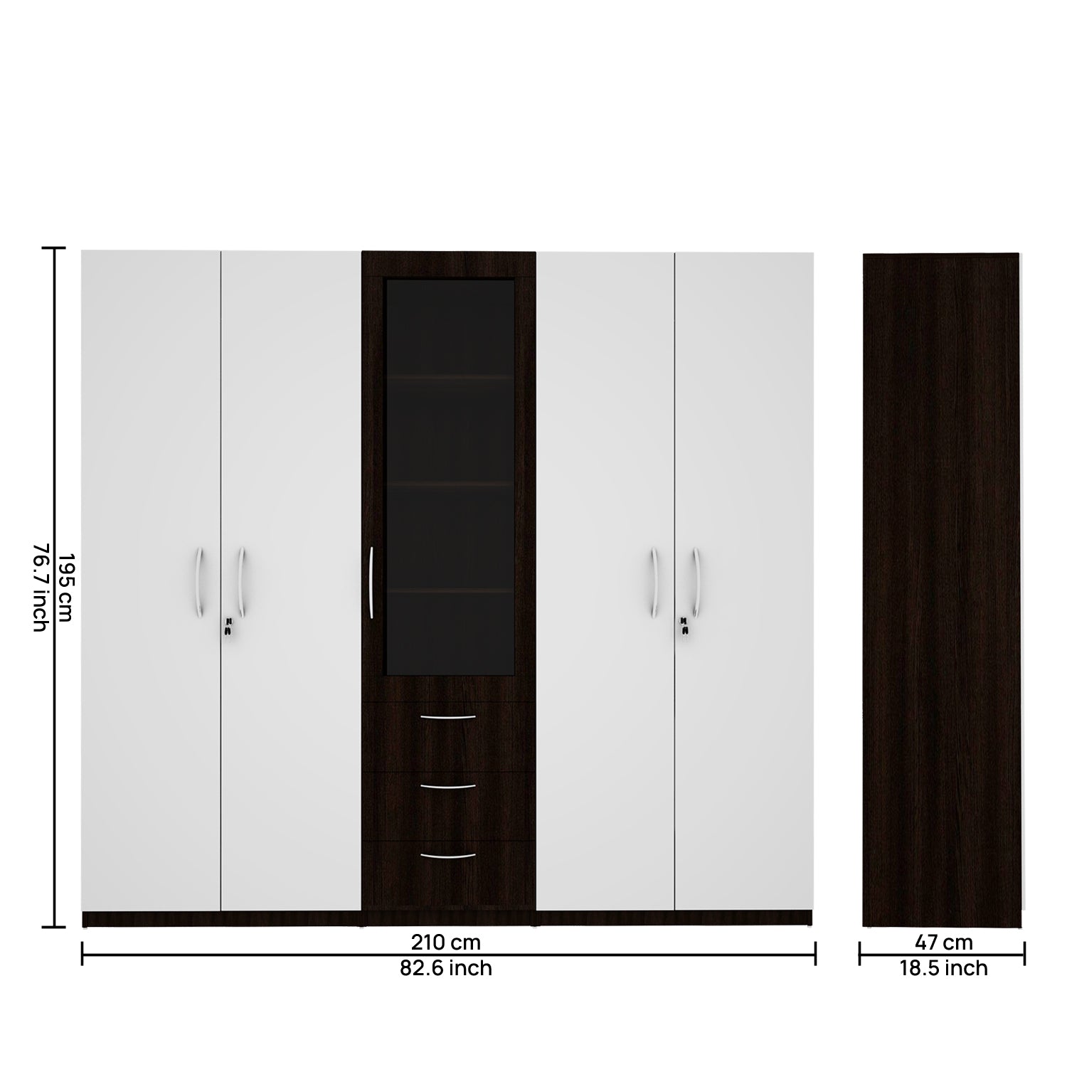 TomeTrove Wardrobe cum Bookcase