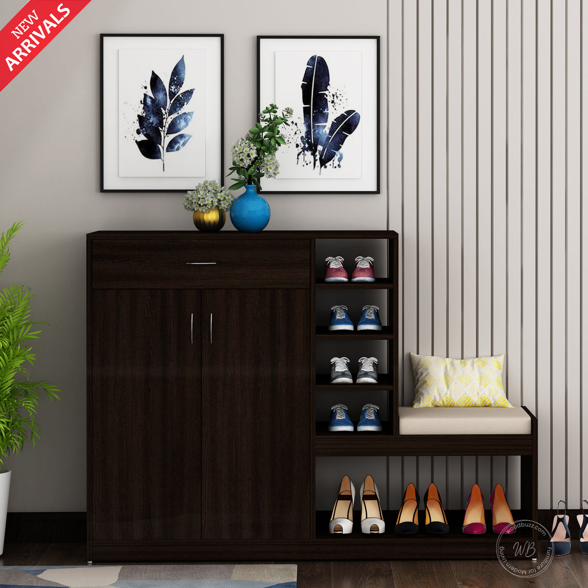 Blocks Shoe Rack | Wenge