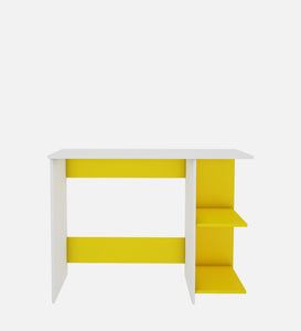 Woodbuzz | Tesa Study Table | Yellow and Frosty White