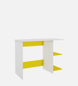 Woodbuzz | Tesa Study Table | Yellow and Frosty White