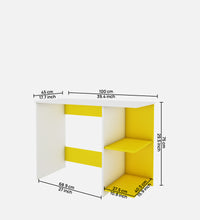 Load image into Gallery viewer, Woodbuzz | Tesa Study Table | Yellow and Frosty White
