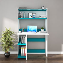 Load image into Gallery viewer, Astin Study Table - Ocean Green &amp; Frosty White
