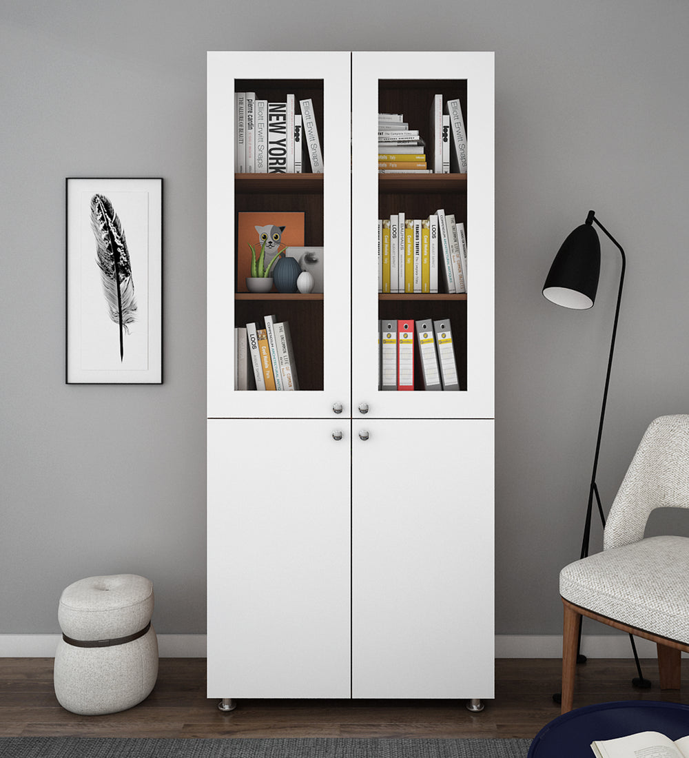 Armitage Bookcase | Walnut and Frosty White