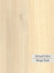 Fusion Study Table with O/H Storage | Beige Teak and Blue