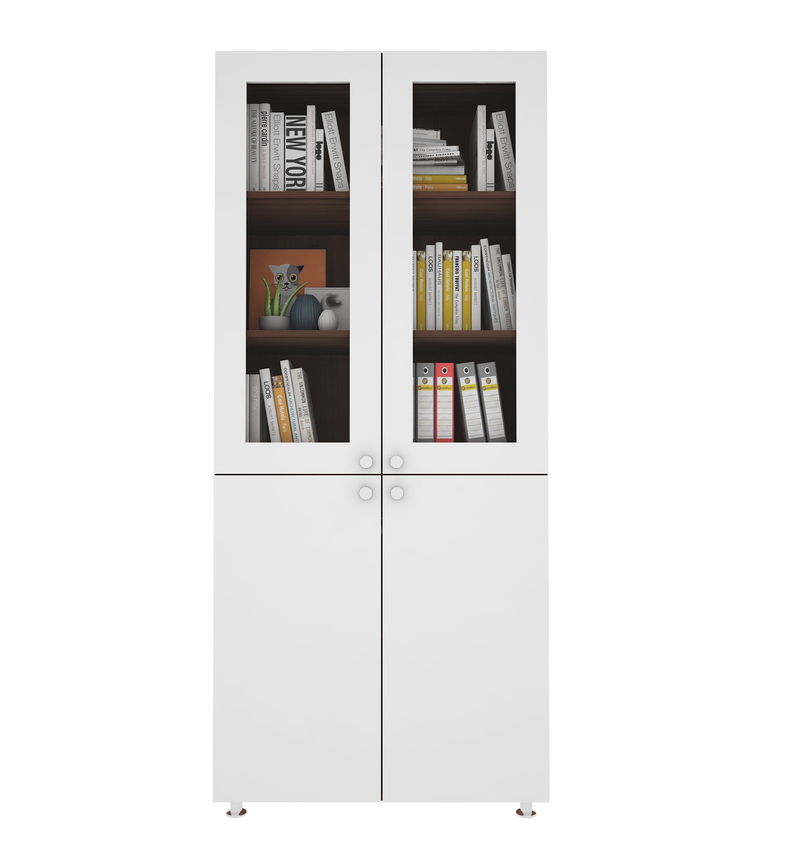 Armitage Bookcase | Walnut and Frosty White
