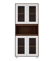 Mobley Display Bookcase | Walnut and Frosty White