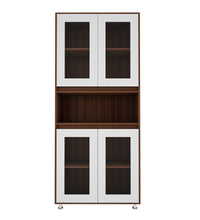 Load image into Gallery viewer, Mobley Display Bookcase - Walnut &amp; Frosty White
