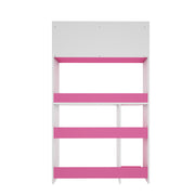Astin Study Table- Hutch Pink & Frosty White