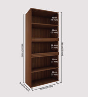 Mobley Display Bookcase | Walnut and Frosty White