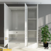 Puffin Elite 3 Door Wardrobe 120 CM | White