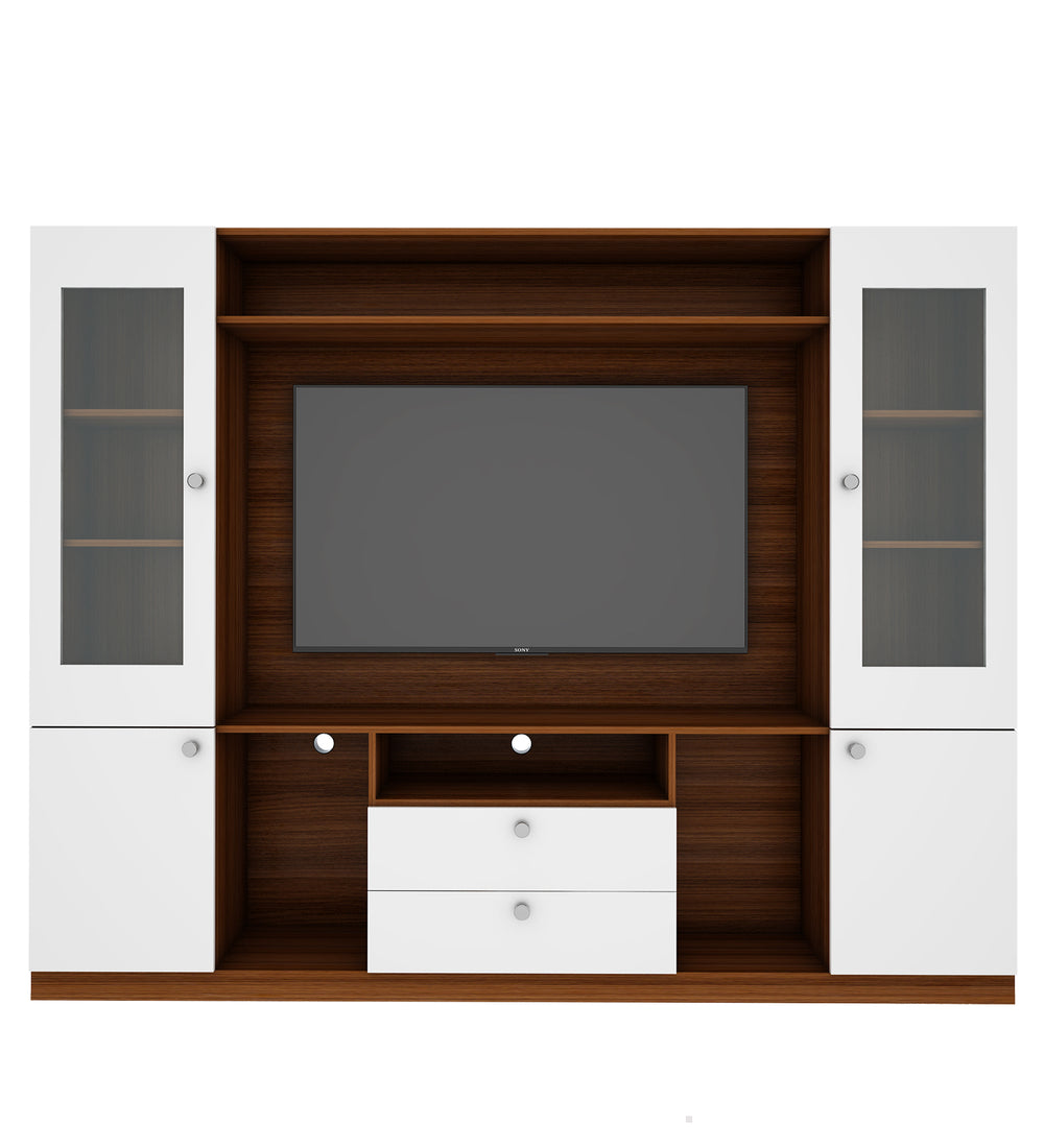 Casper Large TV Unit | Walnut and Frosty White |  60 inches TV